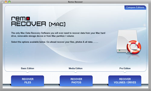Recover My iPod- Main screen