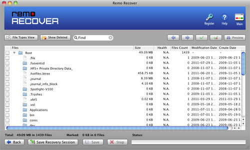 Recover My iPod- View the list of recovered data in File type view 